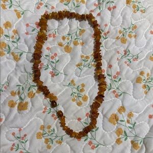 Raw Amber Beaded Necklace